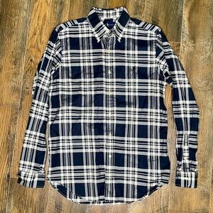 Ralph Lauren Black and White Casual Button Down Shirt